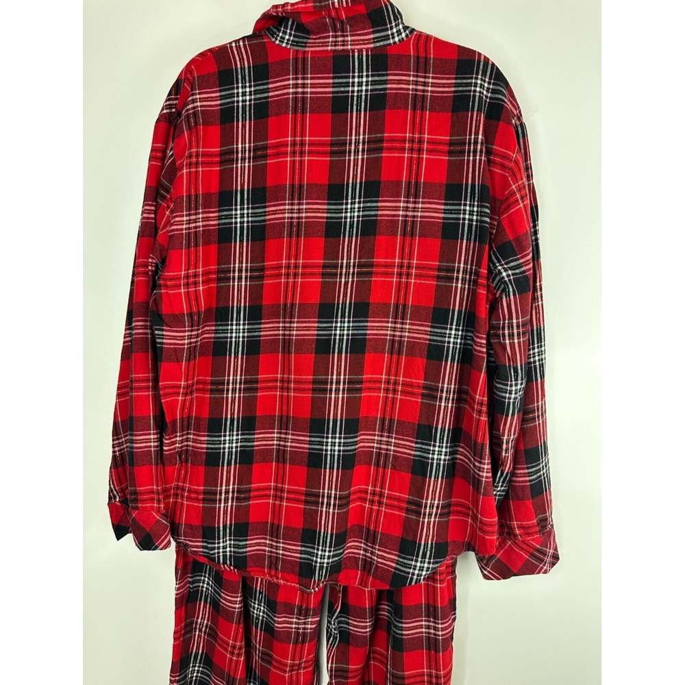 Victoria's Secret Flannel LS Shirt Pants Plaid Pajama Set Large Pjs Xmas Holiday - Picture 13 of 16